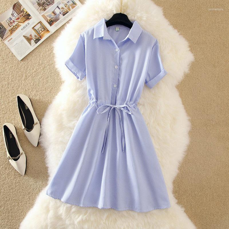 

Party Dresses Dress Women Summer Shirt Elegant Lady Vestido Blue Striped 2023 Short Sleeve Office Turn Down Collar Bow F58, 367 black