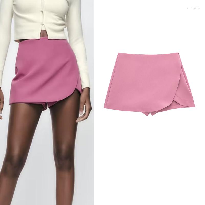 

Women' Shorts Autumn Winter 2023 Solid Color High Waist Asymmetric Casual Pantskirt Fashion Pants Skirt Women, 7464hh