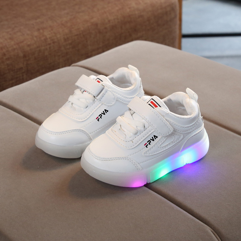 

Sneakers Brands Cool Baby Casual Shoes High Quality LED Lighting Toddlers Classic Sports Girls Boys Sneakers Infant Tennis 230203, Black