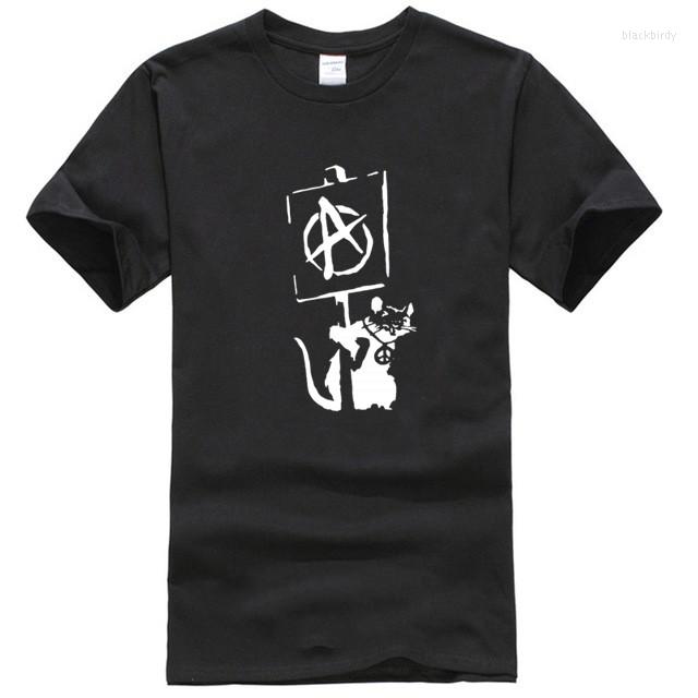 

Men' T Shirts Banksy Rat Sten Cil Shirt Customize Crew Neck Cool Cute Fashion Spring Normal, White