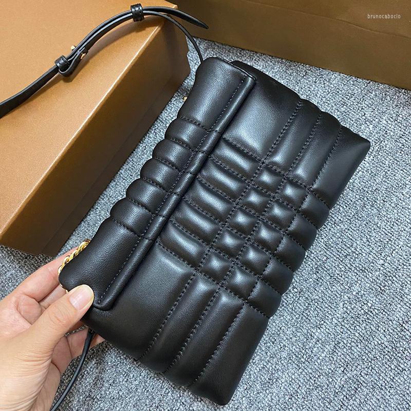 

Evening Bags Top High-Quality Fashion Bag Women's 2023 Designer Luxury Shoulder Soft Leather Versatile Trending Messenger Chain, Black