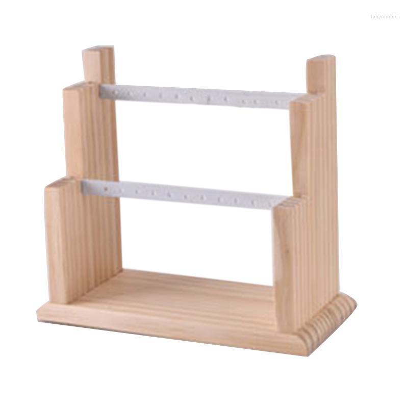 

Jewelry Pouches Display Tray Pendant Earrings Rings Blocks Solid Wood Holder