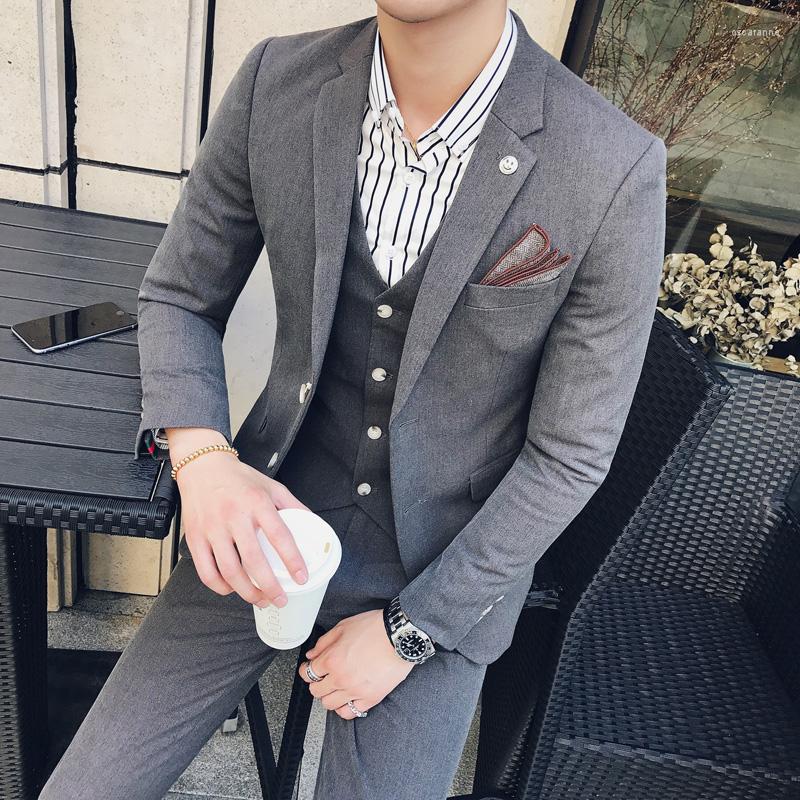 

Men' Suits A Three-piece Suit Men SJT54 - P300 Polyester 67% Cotton 29% Spandex 4, See chart