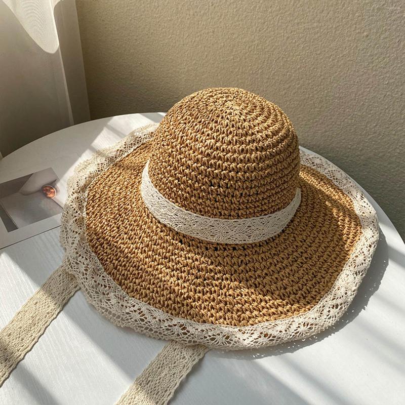 

Wide Brim Hats Women Sun Hat Bucket Lace Protection, Khaki