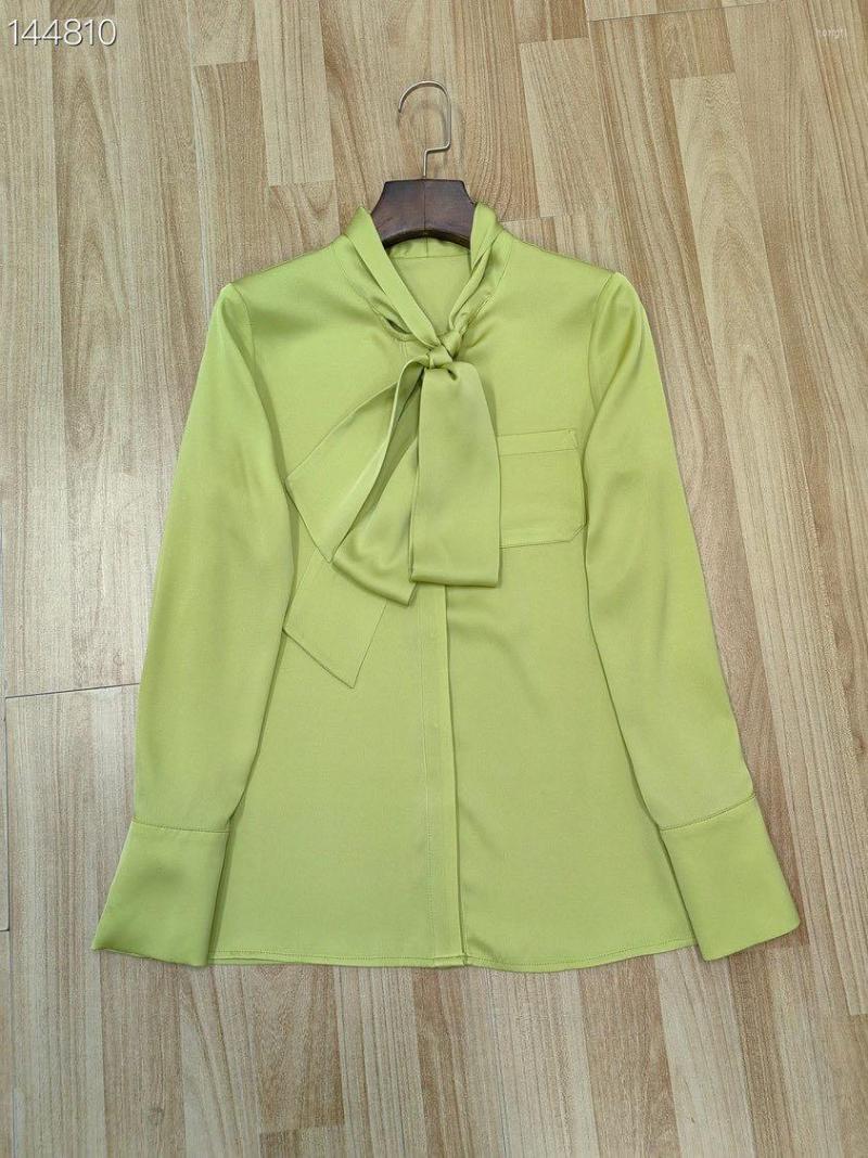 

Women' Blouses Ncs033 Fashion Women' Shirts 2023 Runway Luxury European Design Party Style Clothing, Army green