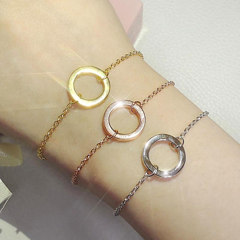 

Link Bracelets Chain Korean Fashion Bracelet Women's Metal Ring Personality Jewelry Prom Party Sister Gift Valentine's Day Accessories