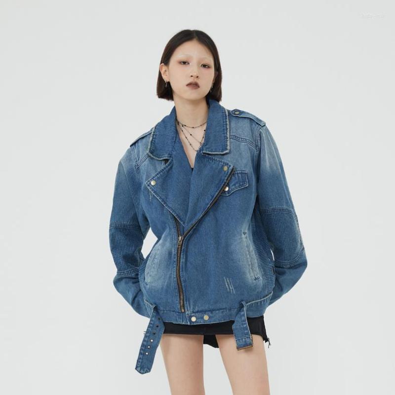 

Men's Jackets Spring Fashion Punk Clothes Zip Up Denim Coat Men Streetwear Y2k Gothic Oversize Women's Winter Grunge Vintage 2023, Blue