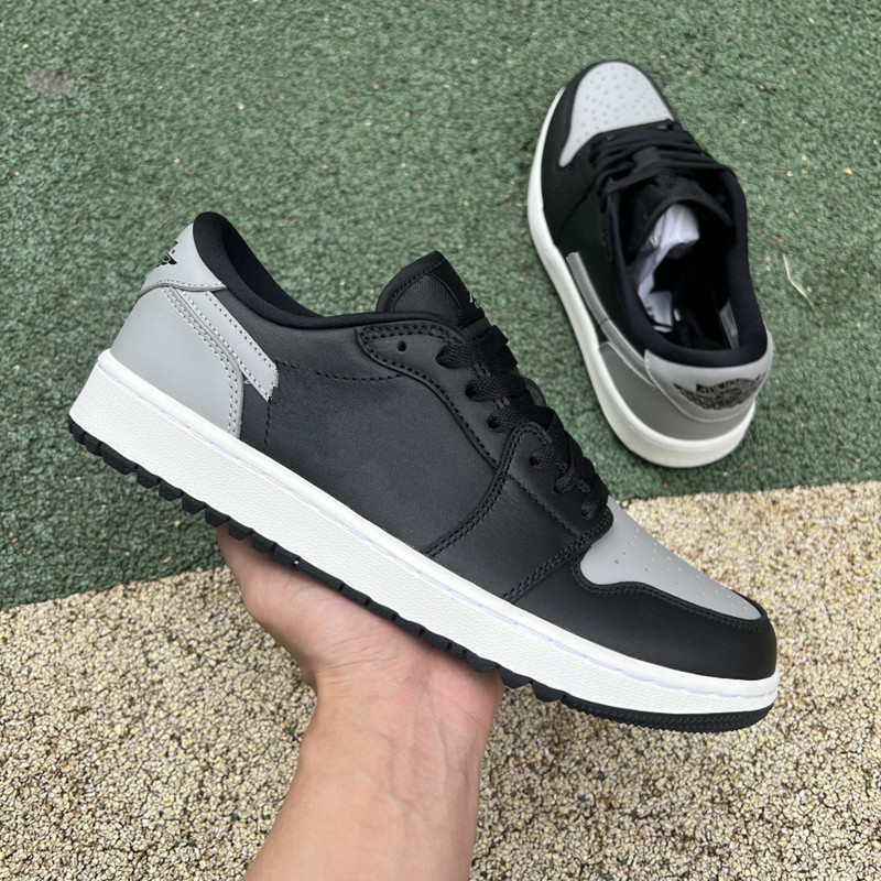 

Original Quality Basketball Shoes Mens Women Jumpman 1 Low Golf Shadow Black Sail Medium Grey designer Shoes Sports Sneakers Ship With box Size EU36-45, 1s golf shadow
