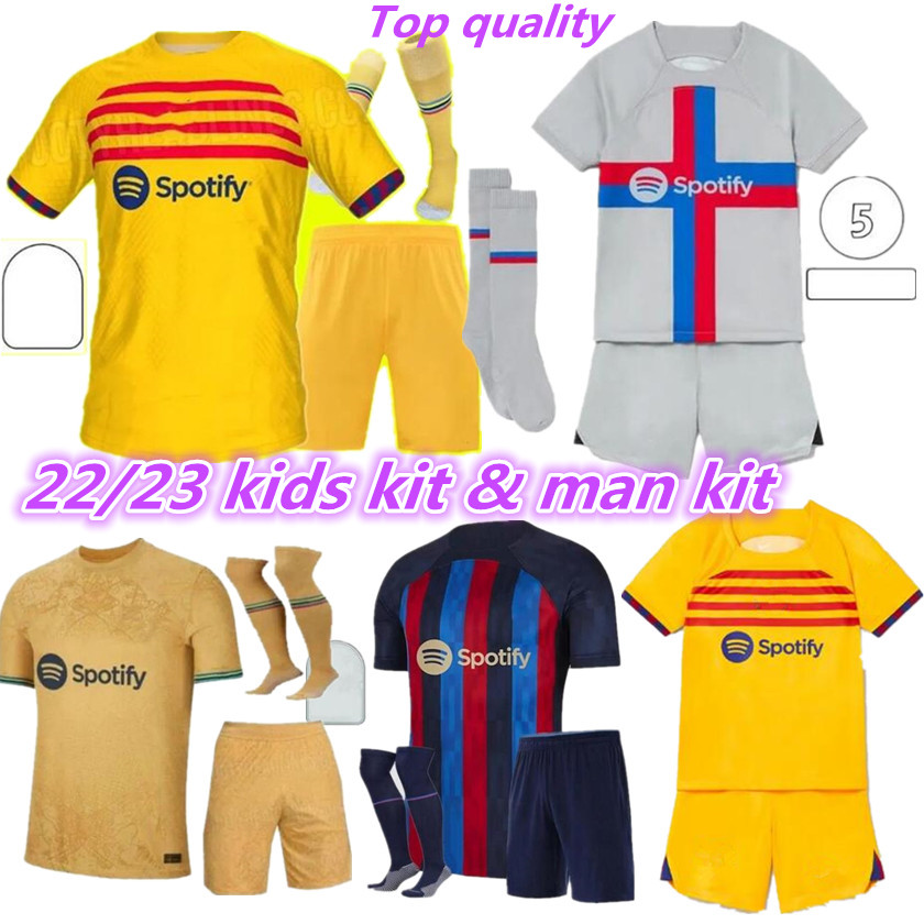 

22 23 PEDRI GAVI soccer jersey LEWANDOWSKI FC camiseta de futbol AUBA barca RAPHINHA 2022 2023 ANSU FATI football shirt MEMPHIS barcelona kits men adult kids kit sets