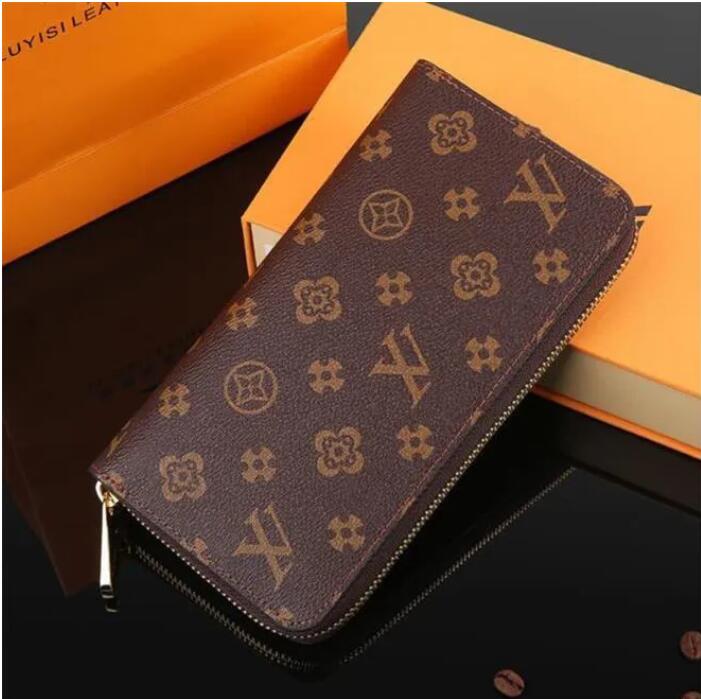 

TOP Wallet Women Zipper Long Card Holders Coin Purses Woman Shows Exotic Clutch Wallets With box