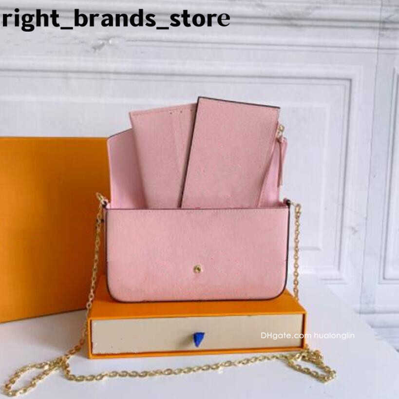 

qwertyui45 Cosmetic Bags Cases Fashion Designer women shoulder bag handbag woman original box purse three in one flowers letters embossed 021123H, 80498 beige