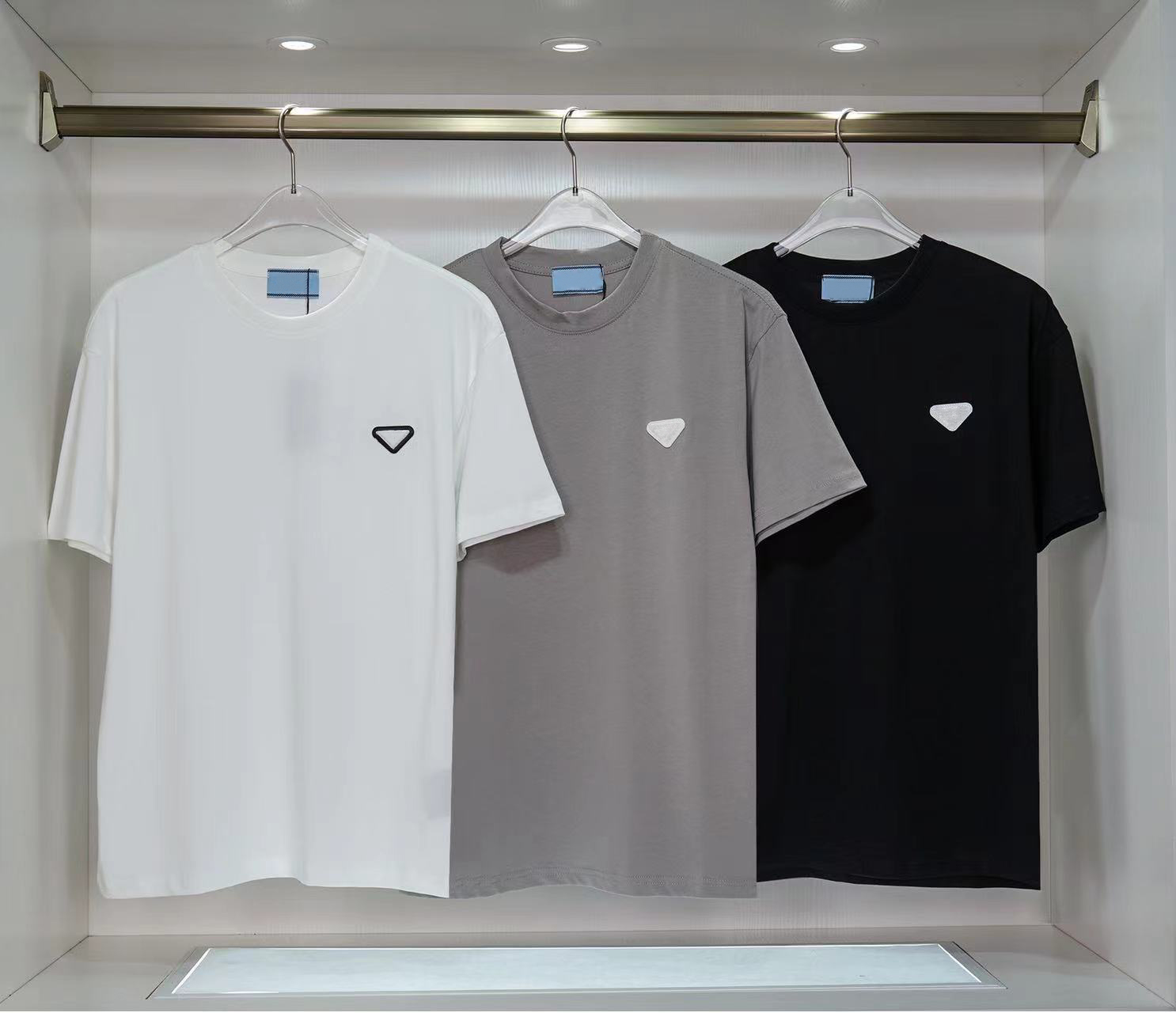 

T shirt Summer fashion Mens Womens Designers T Shirts Long Sleeve Tops Luxurys Letter Cotton Tshirts Clothing Polos Short Sleeve Clothes S-3xL 02, White