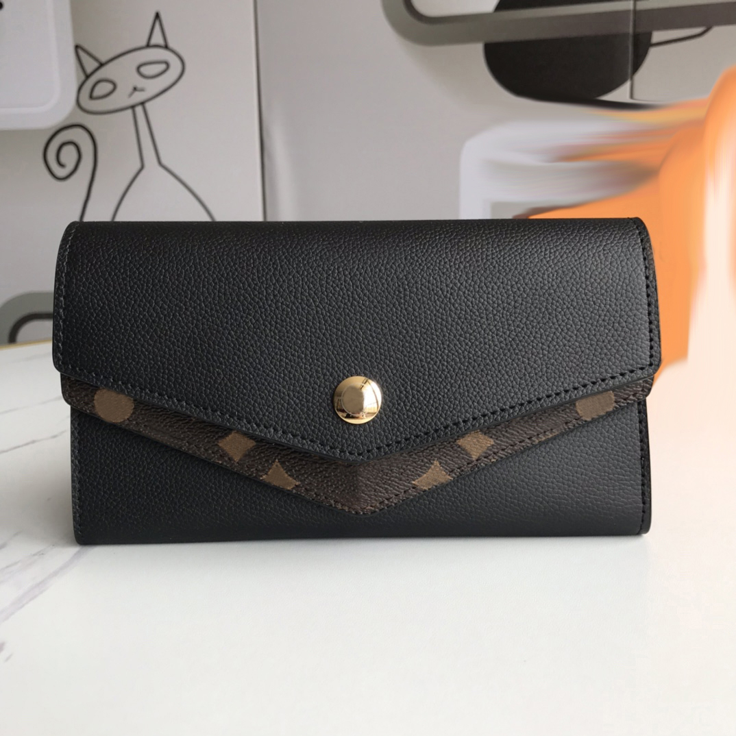 

2023 Fashion designer wallets luxurys mens womens leather caught bags Highs Quality classic flower letter coin Purse With Original Box Plaid Card Holder 64v317, Brown flowers