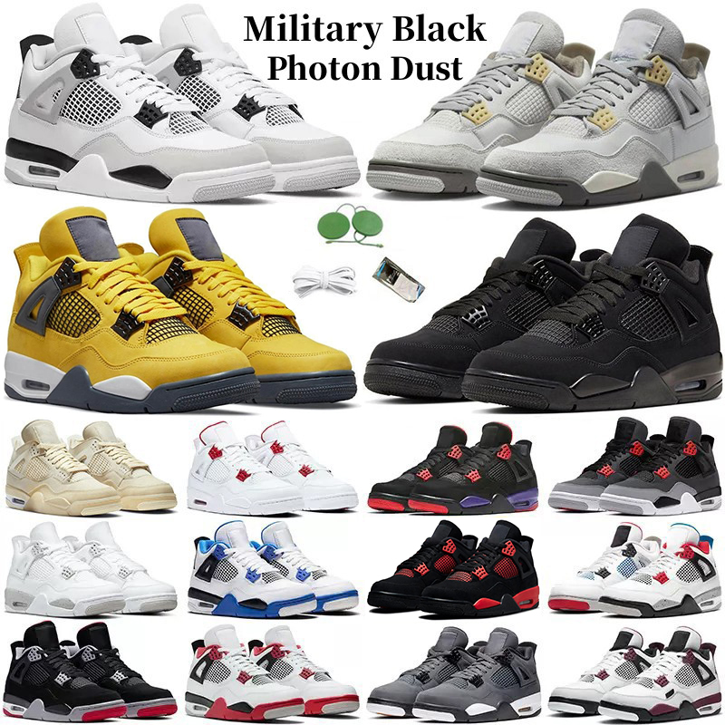 

Jumpman jordas 4 Retro Basketball Shoes Jorden for men women 4s SE Craft Photon Dust Military Black Cat Sail Red Thunder Cactus University Blue, 41