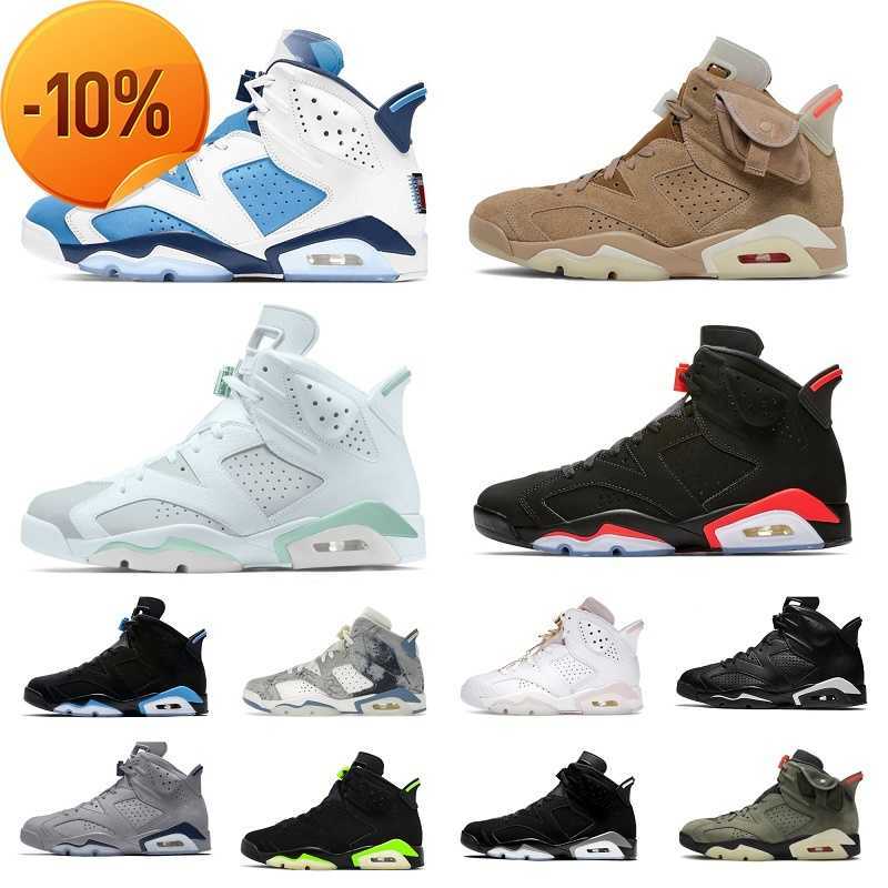 

Jumpman 6 6s Retro Basketball Shoes Men Travis British Khaki UNC White Mint Foam Midnight Navy Metallic Silver DMP Georgetown Black Infrared, H004