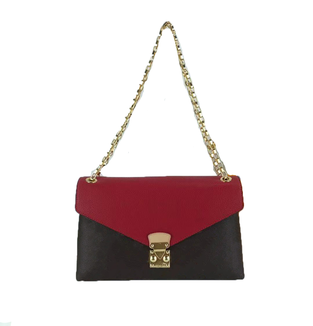 

Fashion Designer Women shoulder bags luxury lady classic flowers Handbags Tops quality leather Chains crossbody Bag Brand Letters Plaid purses 41V200, Monogrames