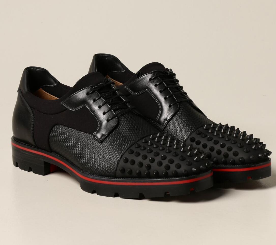 

With Box Designer Christians Shoes Luxurious Gentleman Business Red -Bottoms Dress Loafers Shoes Elegant Successful Man ss Luis Derby Oxford Wal rxVP