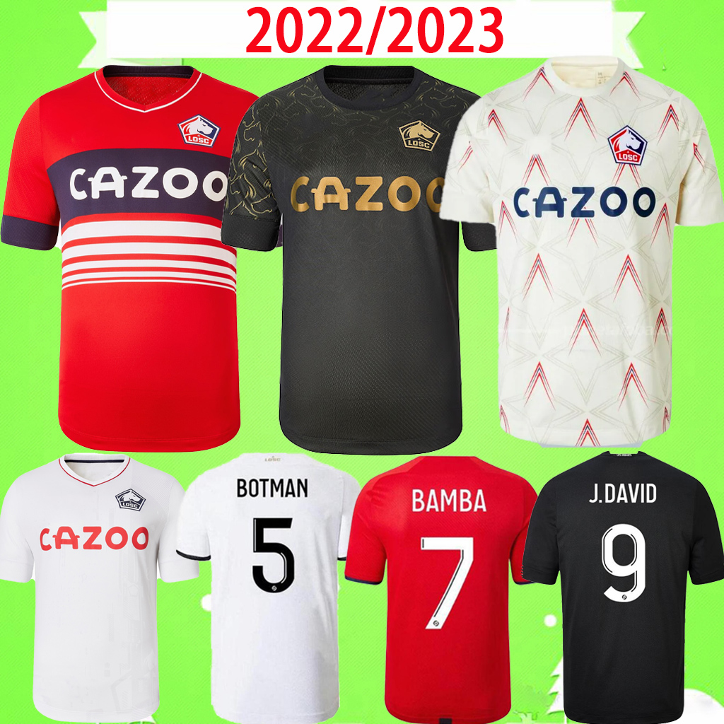 

Maillot de Foot 22 23 Lille Soccer Jerseys fourth LOSC BOTMAN BAMBA XEKA J.DAVID J.IKONE 2022 2023 L.ARAUJO YAZICI R.SANCHES T.WEAH football Shirt home away third uniforms