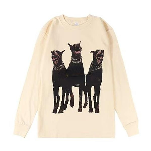 

Net celebrity Men's T-Shirts OP14 sleeve American retro couple dress printed high street tide brand loose crewneck T-shirt men