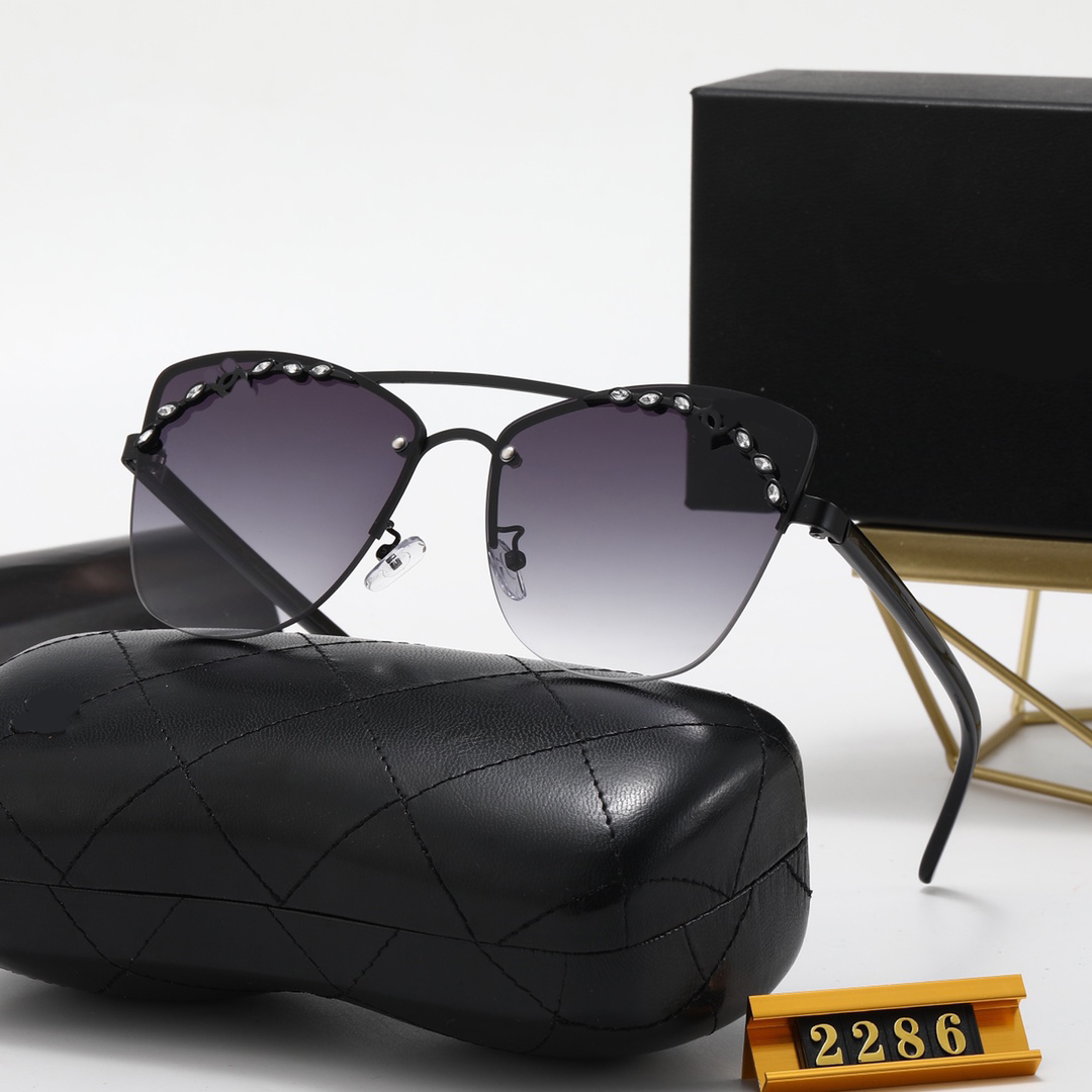 Designer sunglasses frameless diamond cut ai eyewear luxury sunglasses brown lenses fashion net red same vintage wholesale glasses for men and women