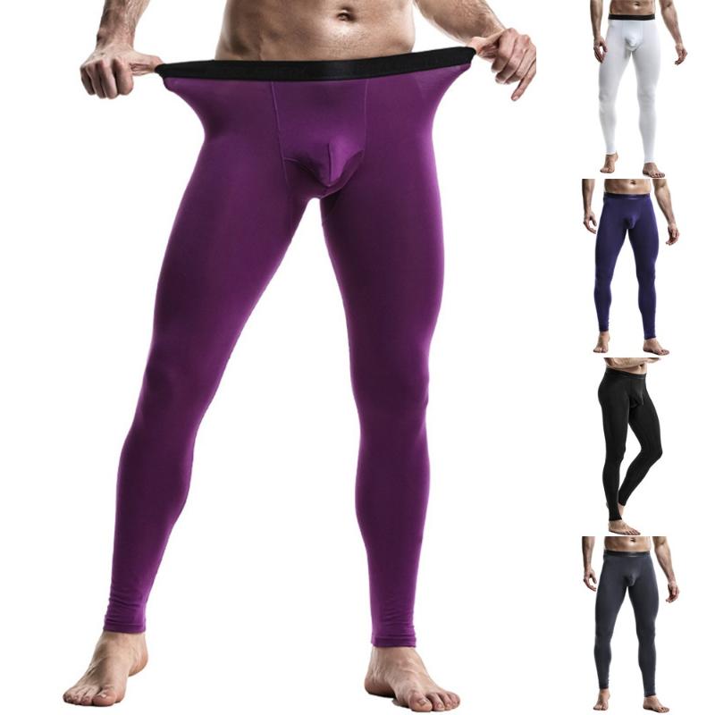 

Underpants Men Thermal Underwear Warm Long Johns Leggings Baselayer Bottoms Winter Spring Sportswear Male TightsUnderpants, Black