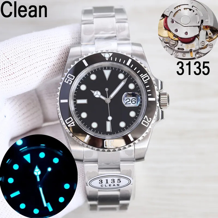 

7 color Clean luxury mens watches V11 116610L silver case Black ceramic bezel SUB Eta3135&3235 Mechanical watch 904L stainless steel Sapphire glass waterproof, Watch5