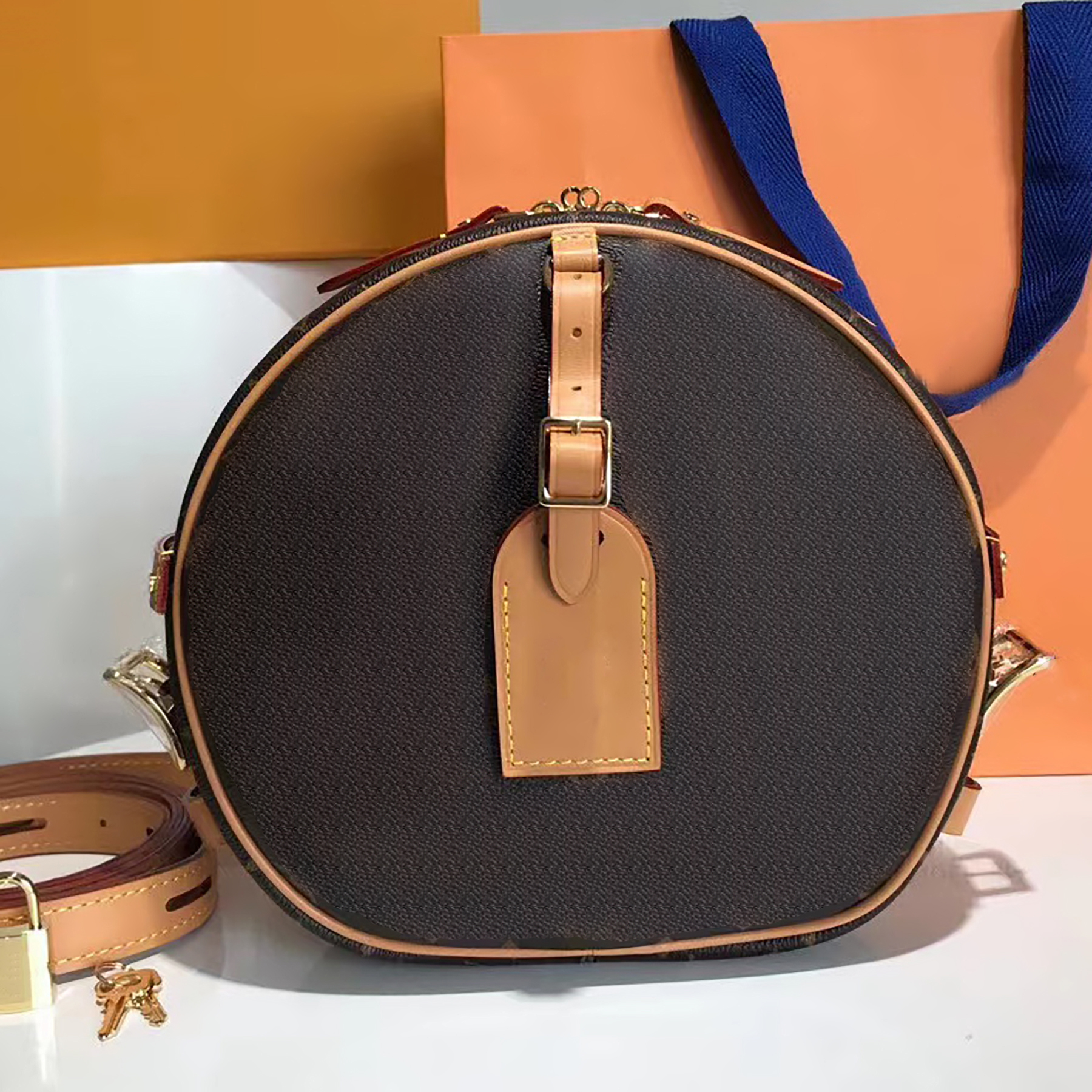 

Boite Chapeau Souple Bag Classic Hat Box Mm Mini Bags Handbags M43514 Petite Purse Canvas Hatbox Designer Shoulder Bags Crossbody Messenger Women Luxury Designer, 1/17cm