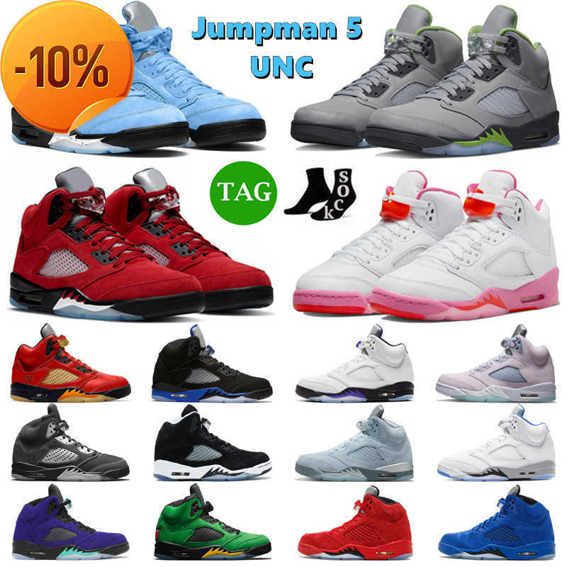 

Jumpman 5 5s Men Basketball Shoes UNC Green Bean Concord Easter Raging Red Aqua Racer Blue Oreo Anthracite Mens Trainers Sport Sneakers, 111