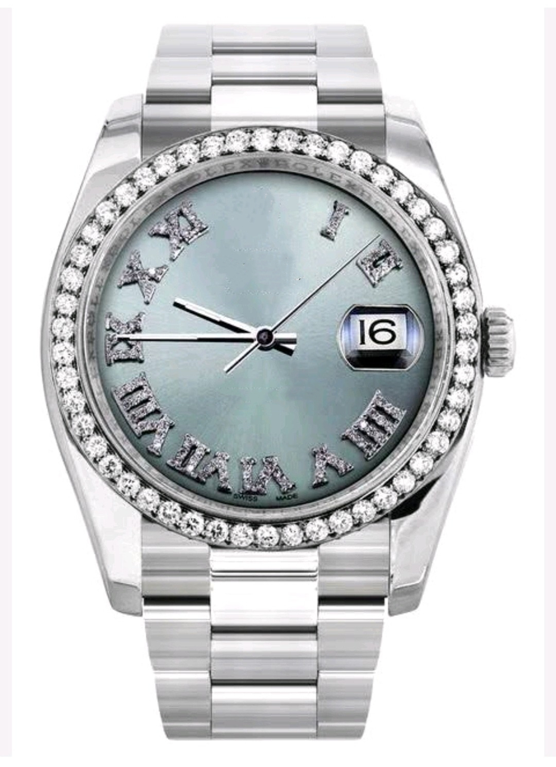 

With original box Luxury High Quality Watch Sapphire Glass 41mm DAY-DATE Diamond Bezel Automatic Mechanical Stainless Steel Mens Watches, Style 1 original box+watch