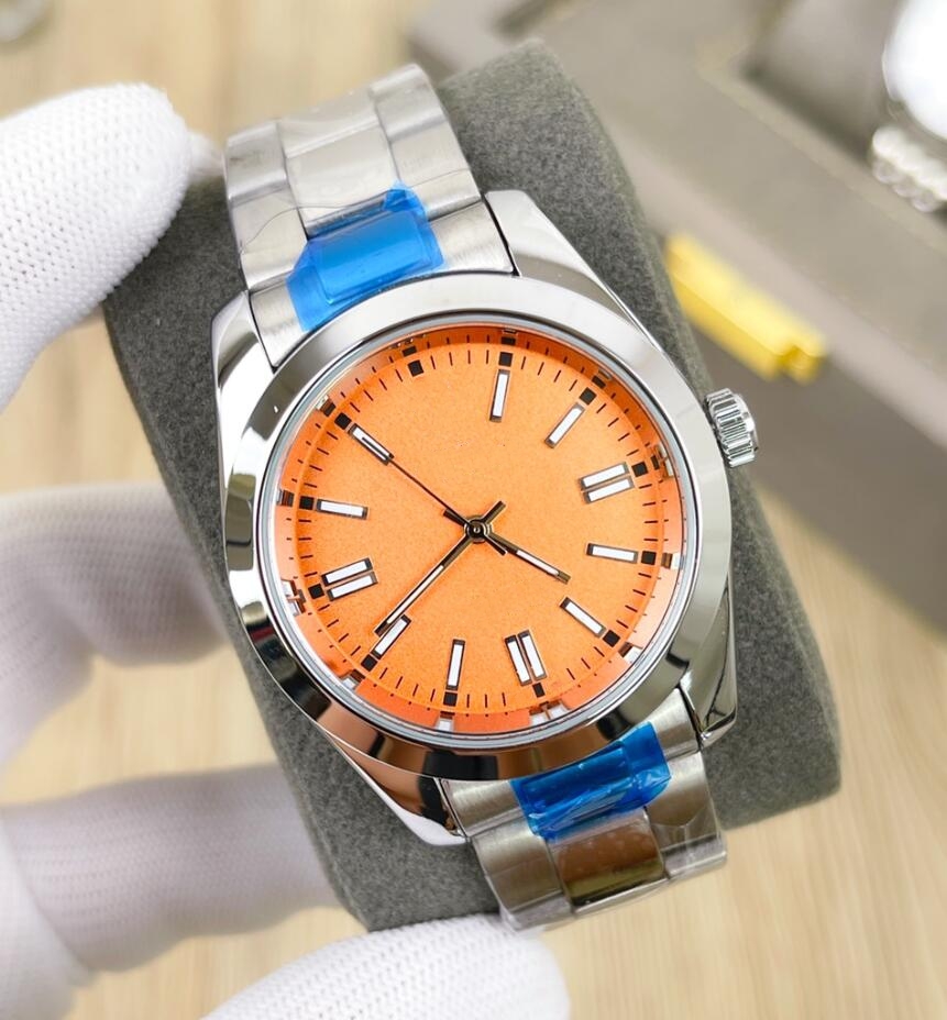 

Mens women Quartz watch Japanese-movement 41mm new shell type open mold 904L precision steel case waterproof sapphire glass blue film luminous