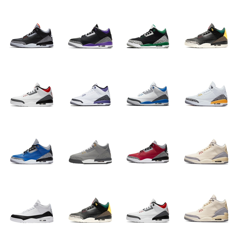 

Men's 3 Retro Basketball Shoes fashion casual sneakers.Original Quality. Packed in original box., Color 7