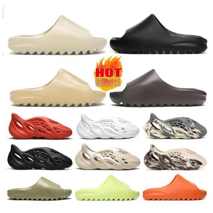 

Designer Sandals Foam Runr Slippers Men Woman slider Vermillion Mineral Blue Onyx Pure Slide Slipper Ochre Bone Resin Clog Desert Sandal, 14