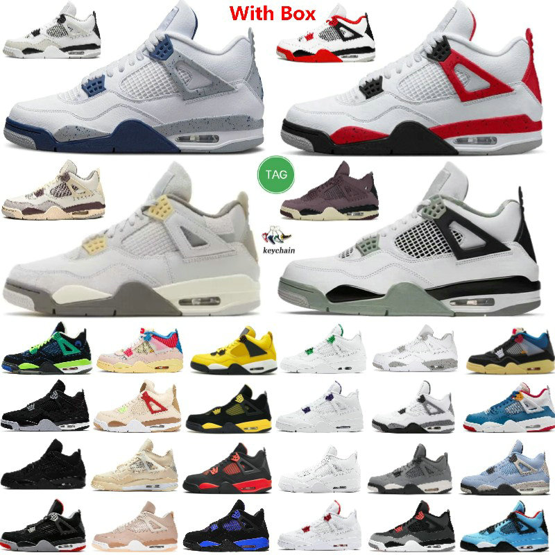 

Discount 4 4s GS Basketball Shoes Military Black Cat White Cement Midnight Navy Oreo Zen Master Thunder Craft Photon Dust Oil Green Seafoam Sail Toro Bravo Lightning, 4s bordeaux