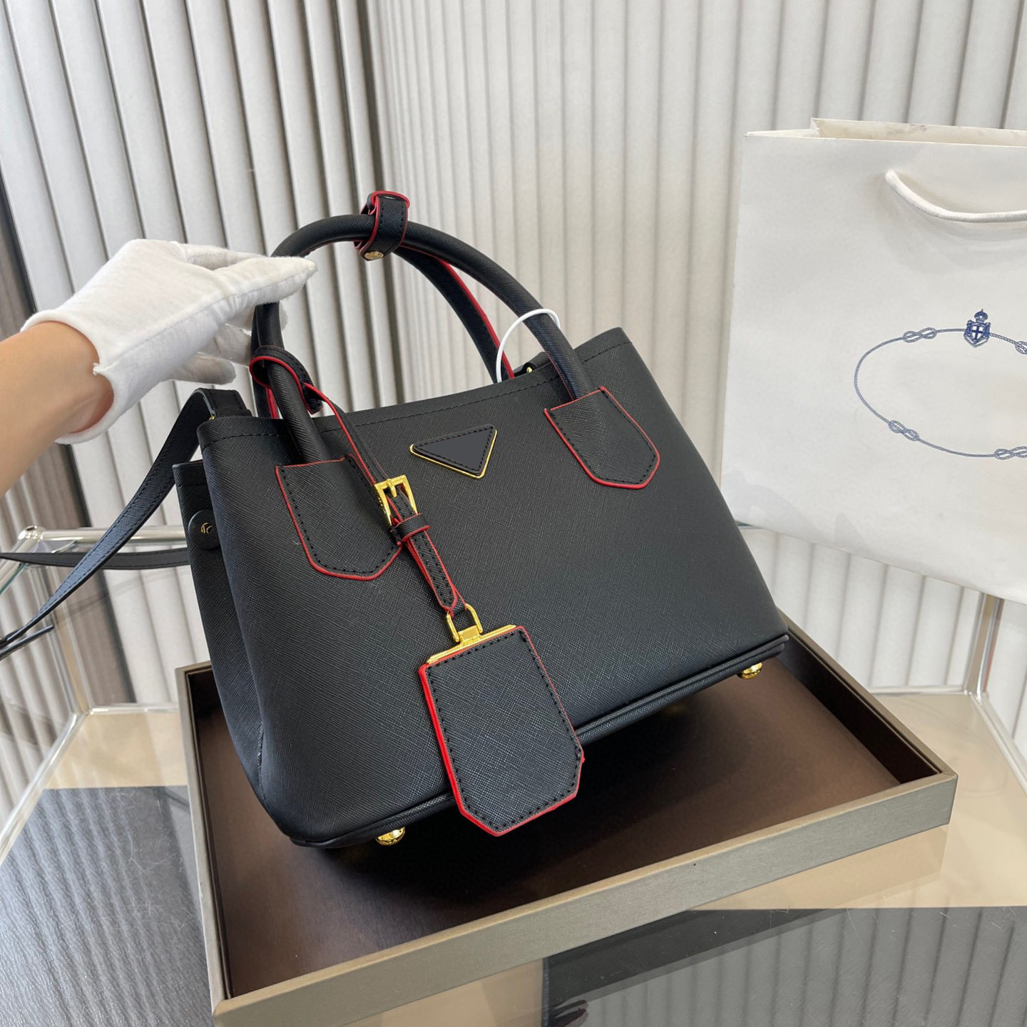 

Designer Bags Handbags Small Tote Crossbody Shoulder Bag For Women Luxury Genuine Leather pradas Casual Vintage Fashion Ladies Wallet Purses Black, Grey