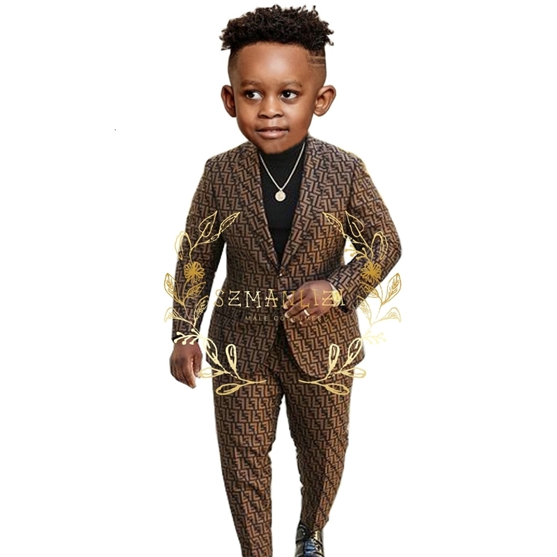 

Suits Luxury Formal Child Groom Tuxedos Notached Lapel Boys Suits For Wedding Kids Party Dress Costume Homme jacketPants 230204, Khaki