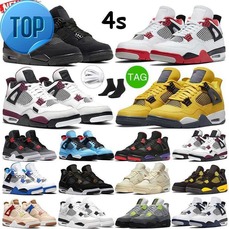 

retro Shoes 4s fire red thunder retro men women infrared jumpman 4 black cat pure money sail trainer neon s air jordas JORDEN, #28 midnight navy