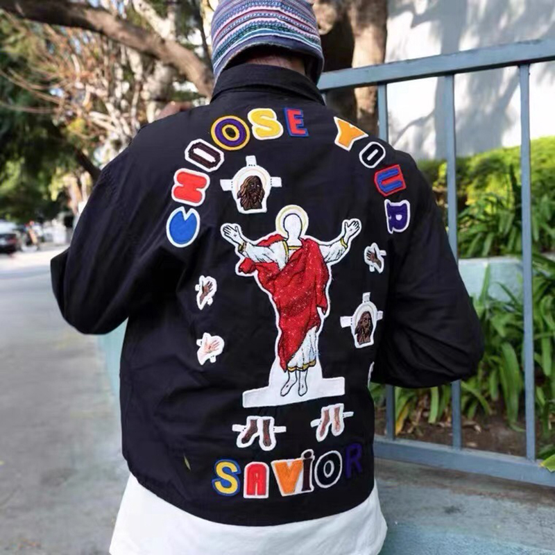 

Coats Quality Women 23SS Embroidered Pattern Top Casual Jacket Men Clothing