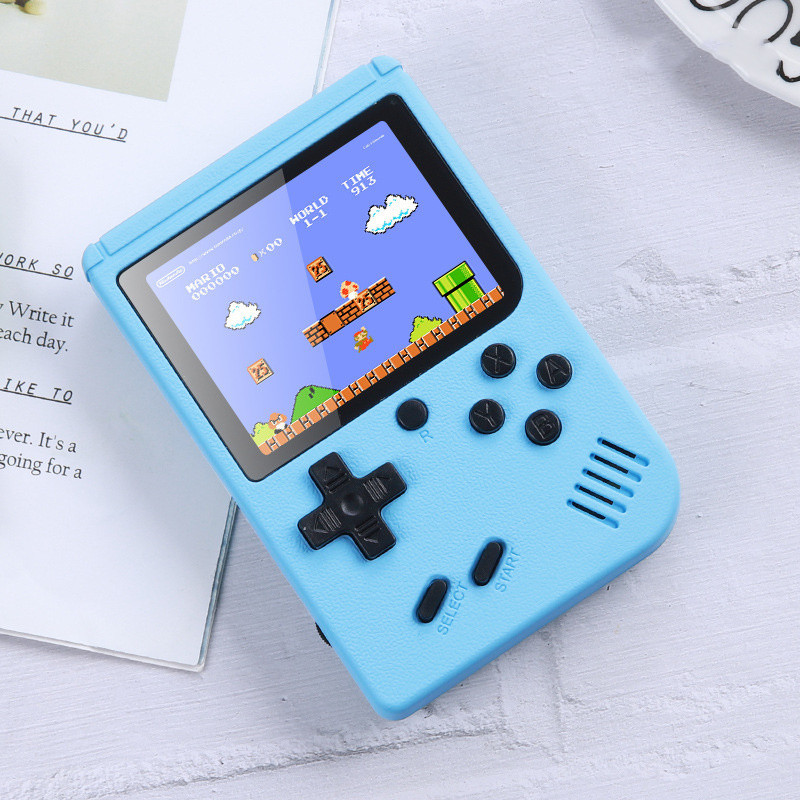 

Portable Macaron Handheld Game Console Player Retro Video Can Store 500 In 1 Games 8 Bit 3.0 Inch Colorful LCD Cradle