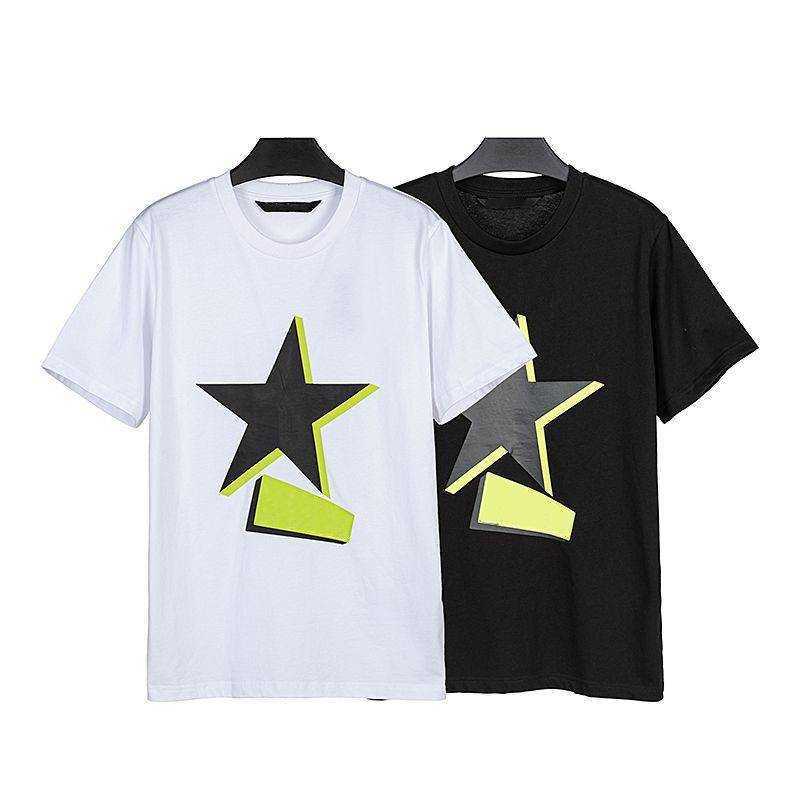 

Luxury Designer T Shirt Fashion Brand Palms Summer Star Letter Print Casual Men' And Women' Clothing Angels Short Sleeve Tee, White