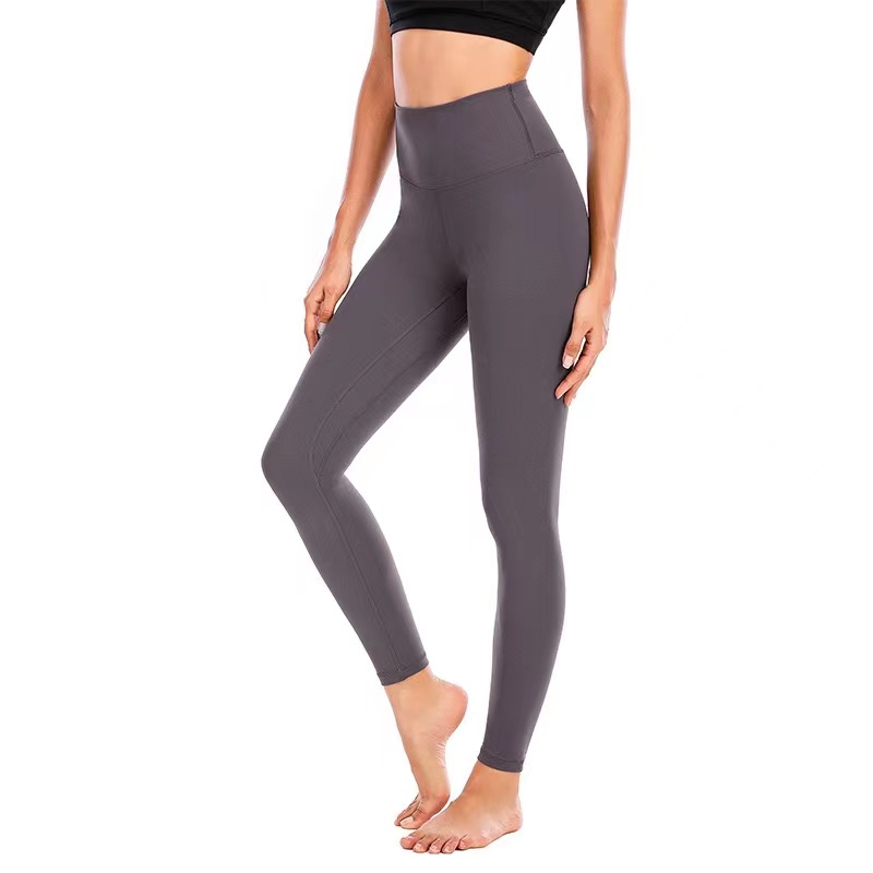 

Women's Gym Clothes Yoga Pants Nude High Waist Running Fitness Sport Leggings Tight Workout Trouses Bestbodr, Navy blue