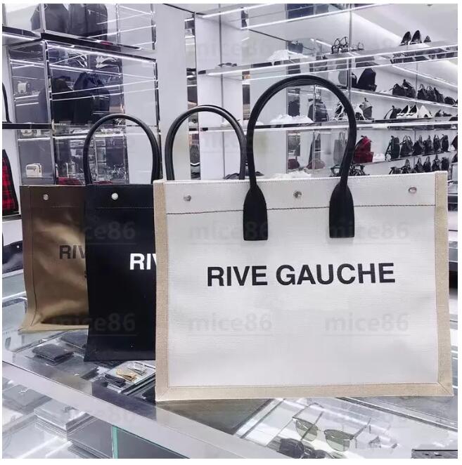 

Raffia shopping bag luxury designer Womens handbags Rive Gauche New style Tote handbag summer fashion Large Beach bags travel Cross body Shoulder Wallet Purses, Black