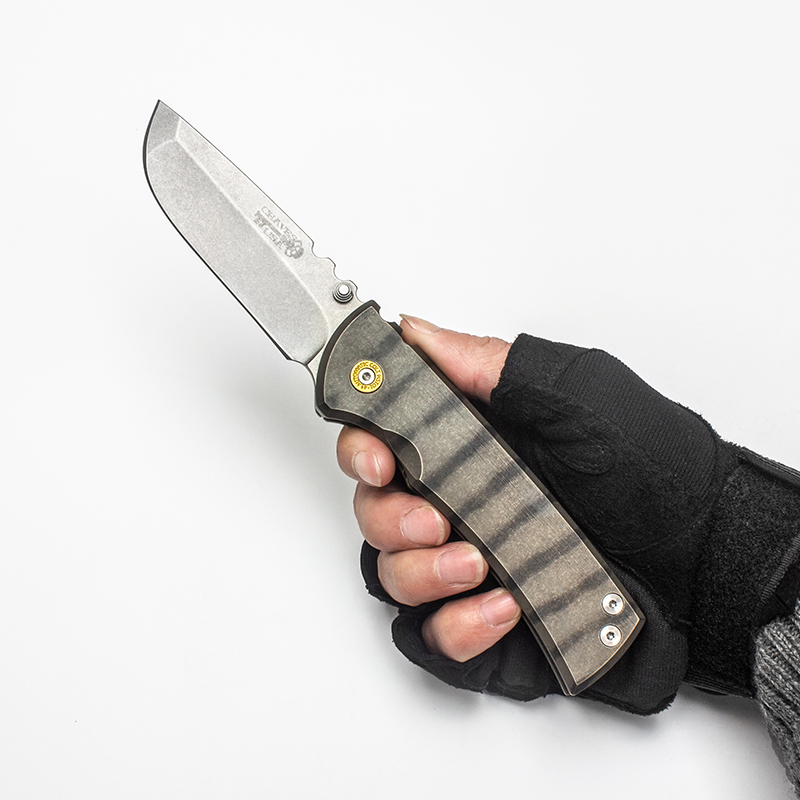 

Limited Custom Version Chaves Redencion 228 Folding Knife S35VN Drop Point Blade Practical Titanium Handle Outdoor Equipment Tactical Survival Tools Pocket EDC