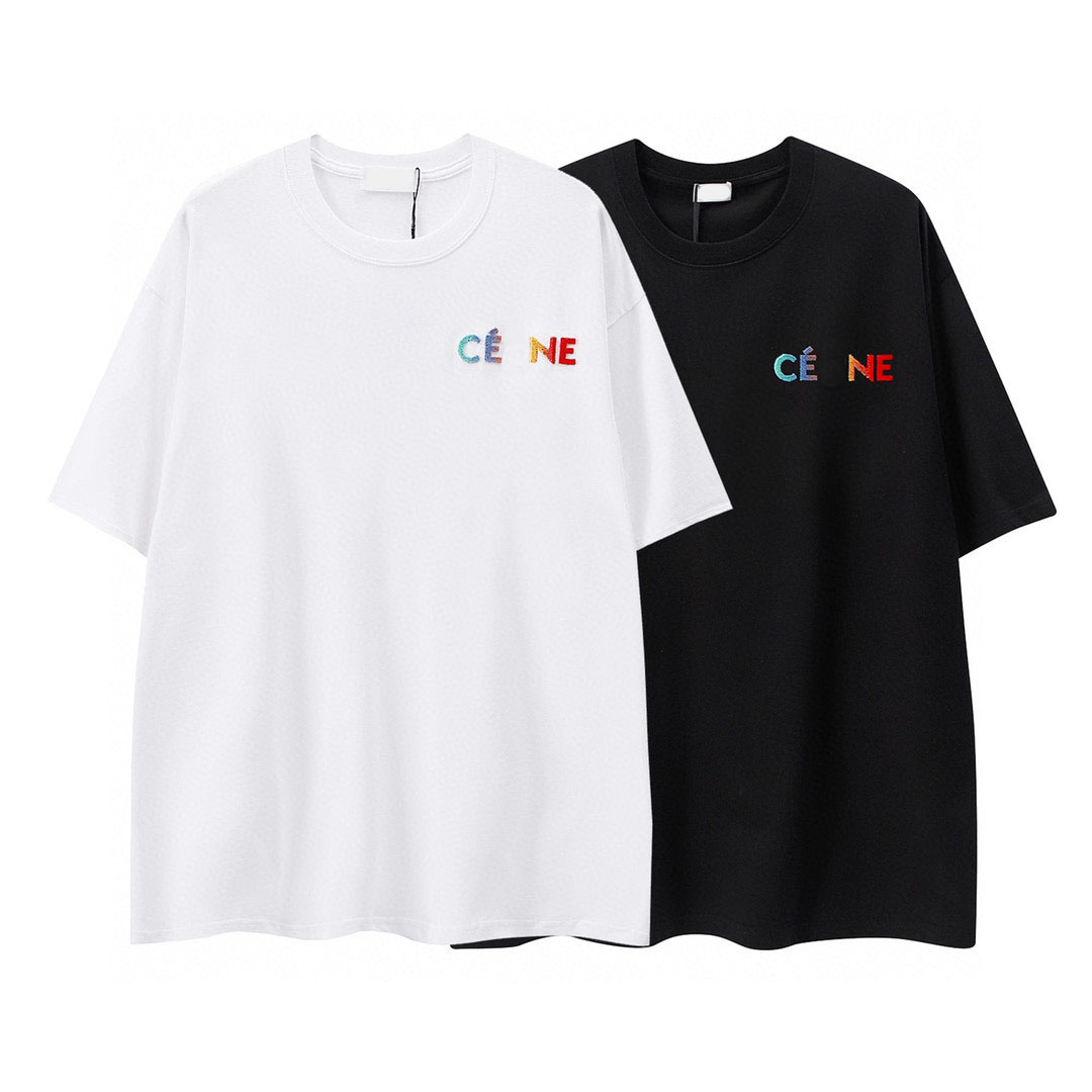 

Men's Plus Tees & Polos Round T-shirt plus size neck embroidered and printed polar style summer wear with street pure cotton 32wr