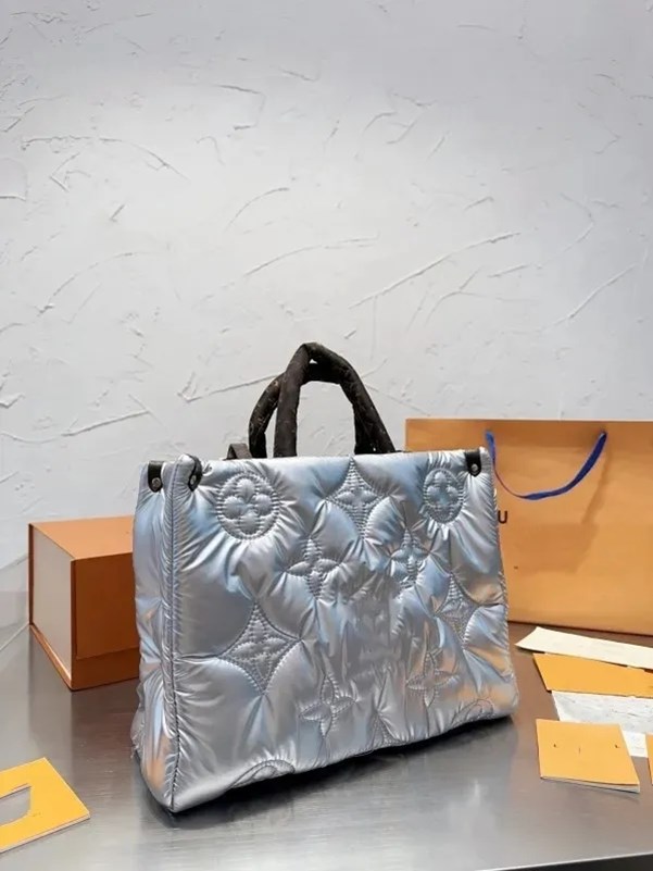 

YY Classic quilted brand Puffer shopping bag Winter FASHION Famous luxury designer Large capacity outdoor Sacoche street top handle handbag
