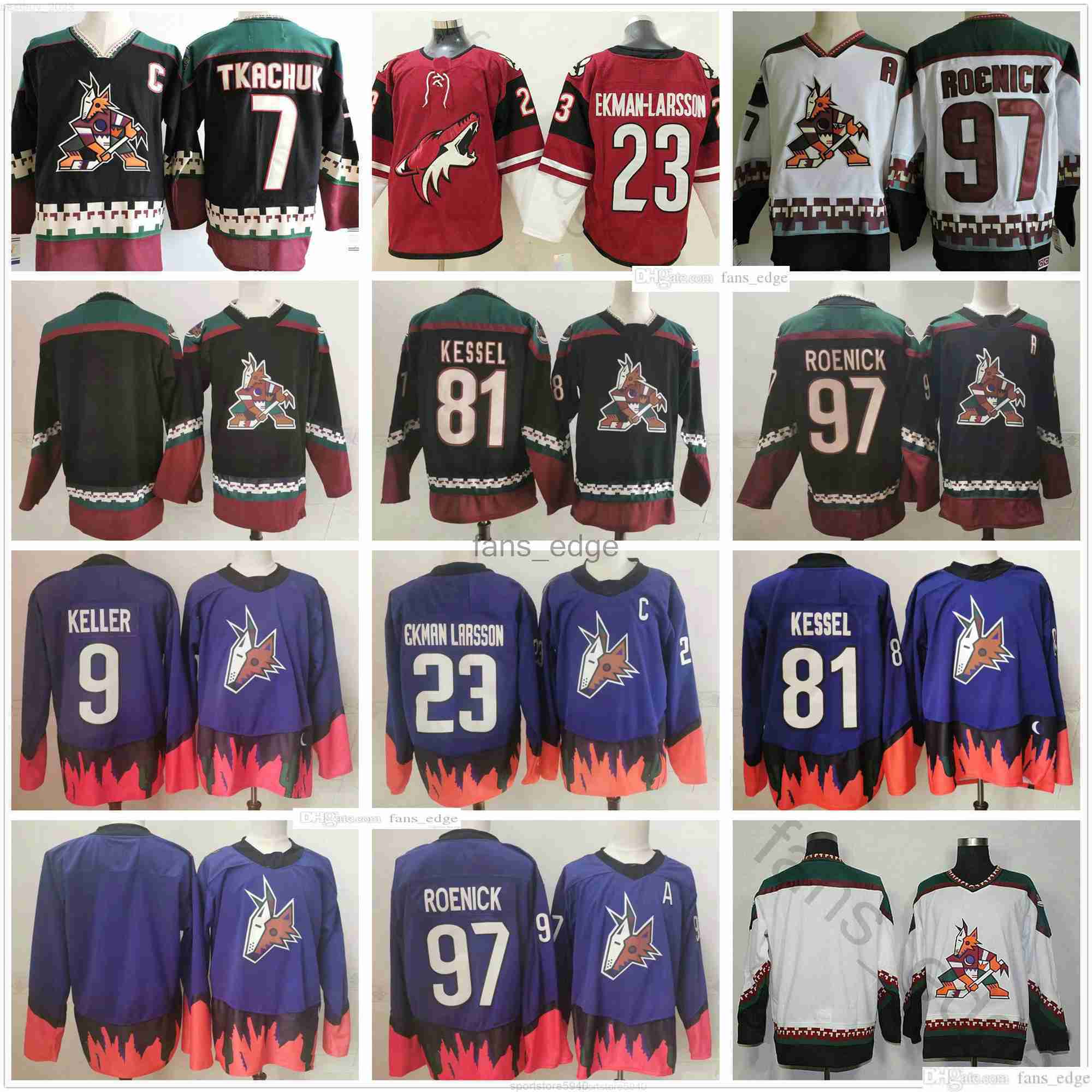 

Arizona Coyotes Hockey Jerseys 9 Clayton Keller 81 Phil Kessel''Nhl''7 Keith Tkachuk Cheep, As picture