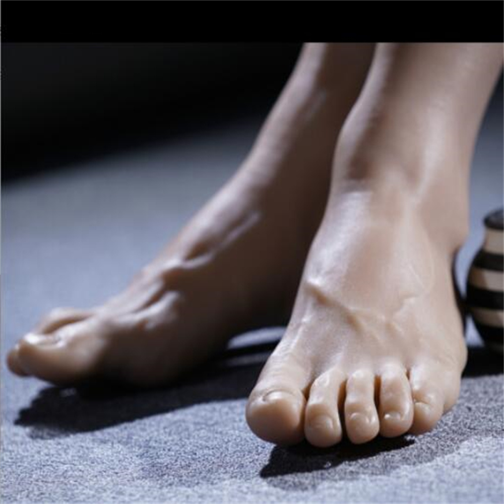 

2023 Makeup Tools Simulation Female Foot Mannequin Doll Footwear Shooting Display Props Pedicure Painting Teaching StockingsToe joint can be bent E117