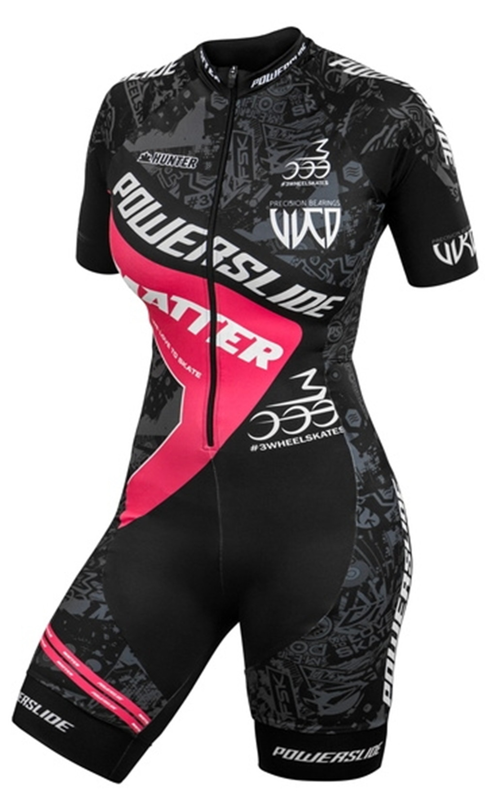 

Cycling Jersey Sets Powerslide Women Short Sleeve Suit Jumpsuit Roupa Ciclismo Inline Triathlon Race Clothing 230206, Without cushion20