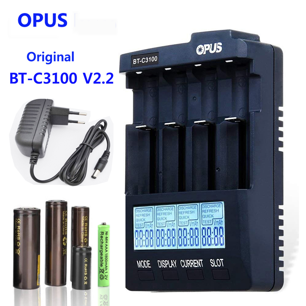 

Cell Phone Chargers OPUS BT-C3100 V2.2 LCD Smart Battery Charger For Li-ion NiCd NiMH AA AAA 10440 14500 18650 21700 LiFePO4 Rechargeable Batteries 230206