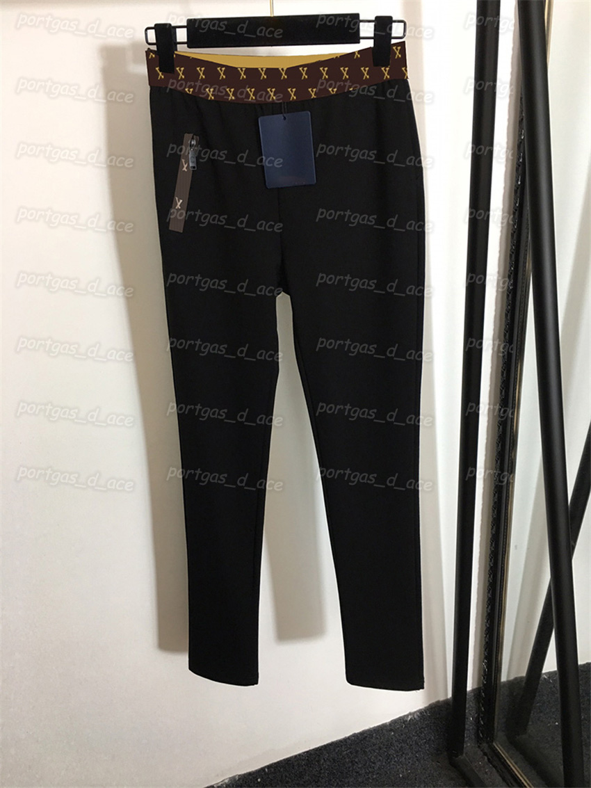 

Women Tight Pants Fashion Autumn Spring High Rise Leggings INS Fashion Street Style Slim Trousers, Black with label #20206707