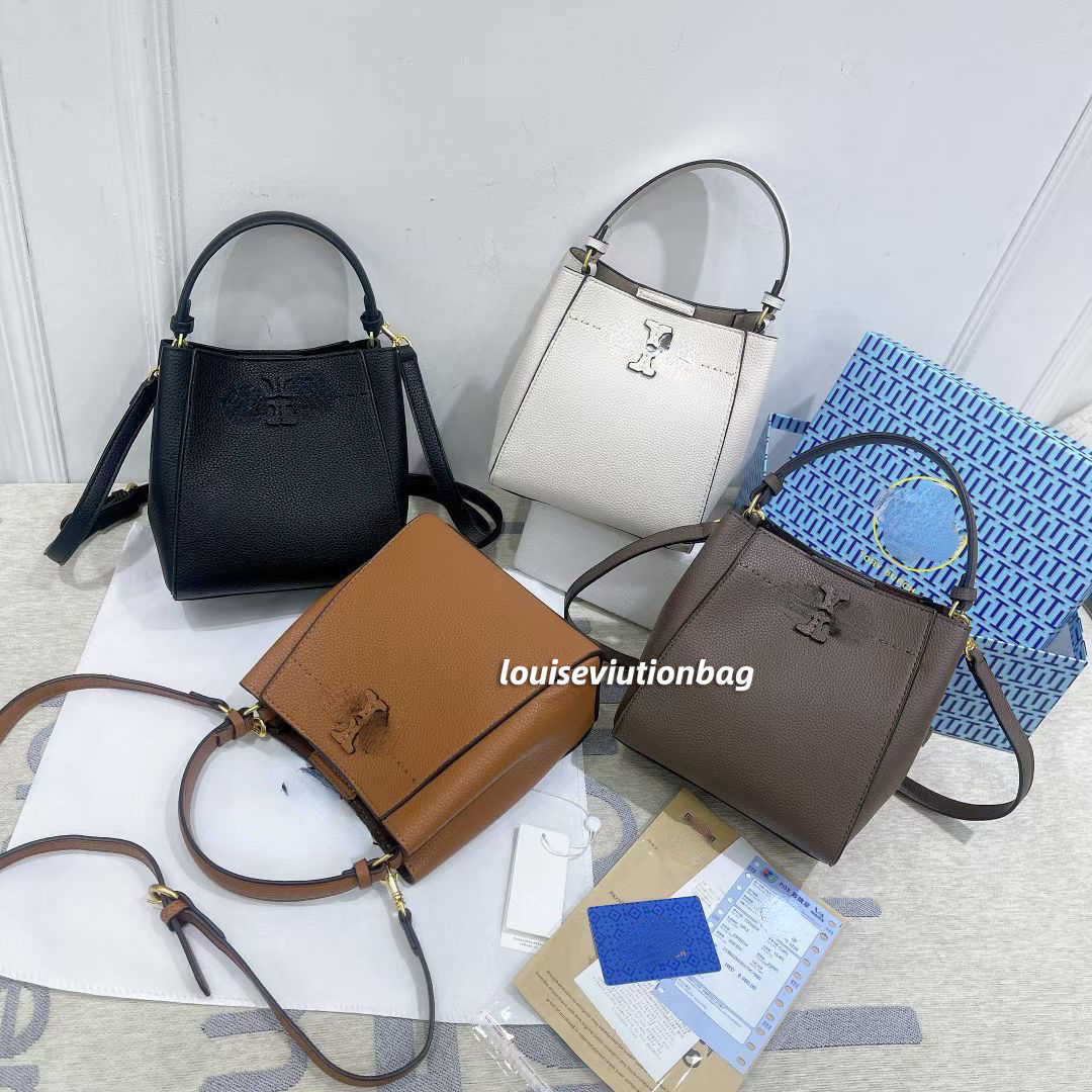 

New TB Fashion Women's Bag Classic Bucket Bag High-Quality One Shoulder Oblique Straddle Casual Handbag, Black